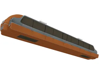 Train Futuristic 3D Model preview