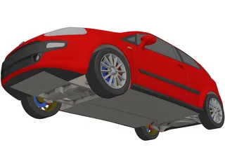 Fiat Punto (2012) 3D Model preview
