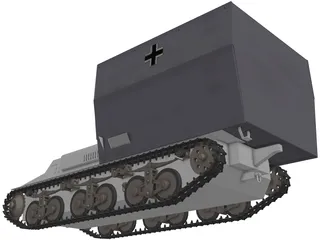 Sdkfz 135/2 105mm leFH 3D Model preview