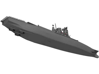 Musashi Battleship 3D Model preview