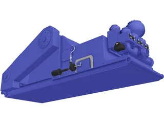 Mud Pump 3D Model preview