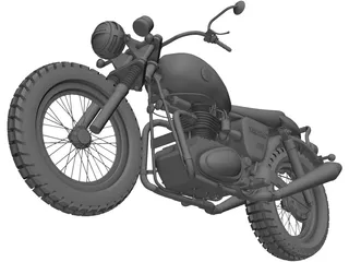Yamaha 350 Custom 3D Model preview