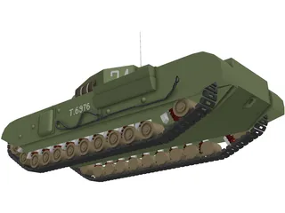 Churchill AVRE 3D Model preview
