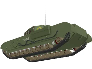 Churchill MK VII 3D Model preview