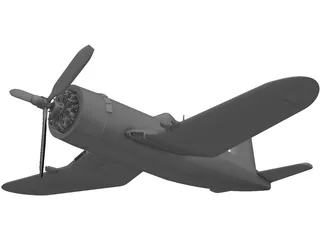 World War Two Fighter Plane 3D Model preview