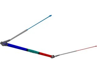 Naish Kitesurf Kite Bar 2002 3D Model preview
