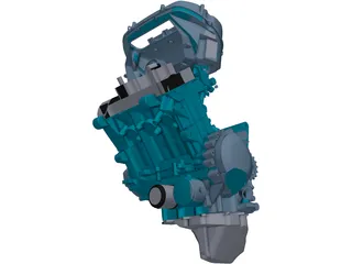 Triumph 675 Engine 3D Model preview