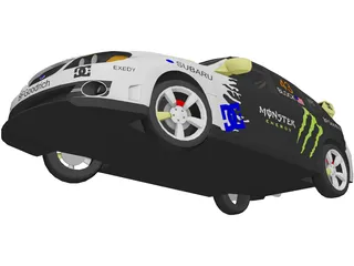 Subaru Impreza WRX STi Ken Block 3D Model preview