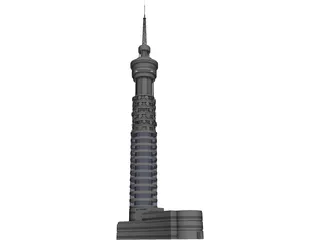 Telecom Tower 3D Model preview