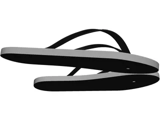 Flipflops 3D Model preview