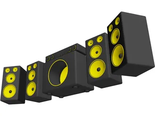 Sound System 3D Model preview