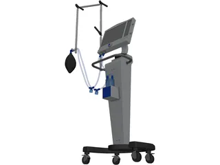 Hospital Ventilator 3D Model preview