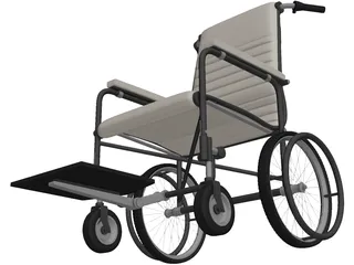 Manual Wheelchair 3D Model preview