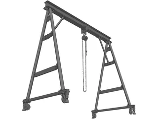 Crane Pont Roulant 3D Model preview