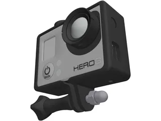 GoPro Hero 3 HD Camera 3D Model preview