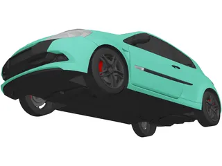 Renault Clio RS 200 Cup (2010) 3D Model preview