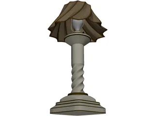 Cream Lamp 3D Model preview