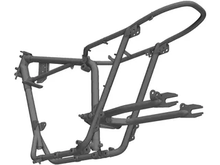Motorbike Frame 3D Model preview