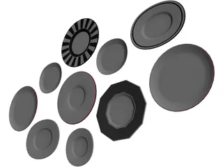 Decorative Plates 3D Model preview