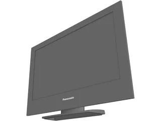 Panasonic Flat TV 3D Model preview