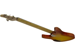 Bass Guitar 3D Model preview