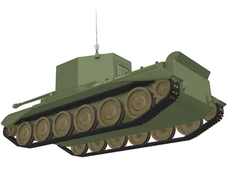 Cruiser Mk VIII Challenger A30 3D Model preview