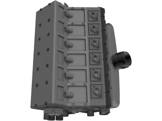 Ferrari V12 Engine 3D Model preview