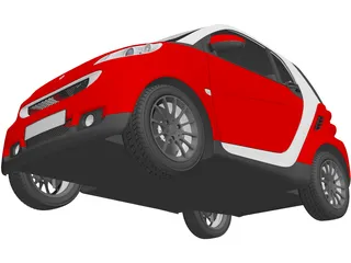 Smart ForTwo (2011) 3D Model preview