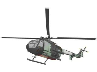 MBB Bo 105 3D Model preview