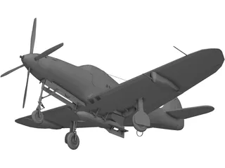 Bell P-39 Airacobra 3D Model preview