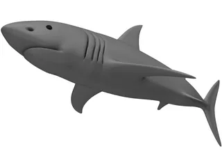 Shark White 3D Model preview
