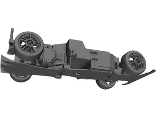 RC Car Chassis 3D Model preview