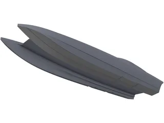 Twin Hull Boat 3D Model preview