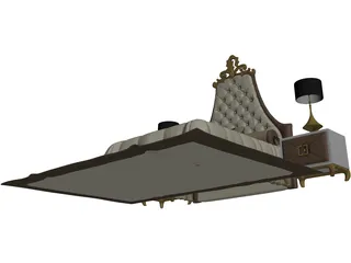 King Bed 3D Model preview