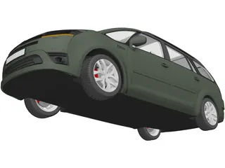 Citroen C4 Picasso (2006) 3D Model preview