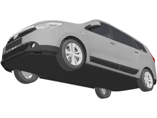 Dacia Lodgy (2012) 3D Model preview