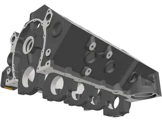 Small Block Chevrolet Engine Block 3D Model preview