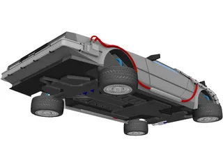 DMC Delorean X 3D Model preview