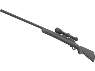 Remington Model 70 Hunting Rifle 3D Model preview
