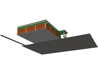 TD Bank Building with Drive Thru 3D Model preview