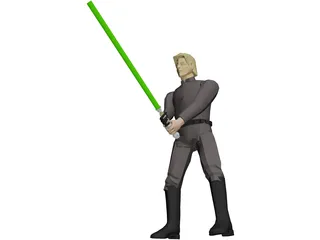 Star Wars Luke SkyWalker Jedi 3D Model preview