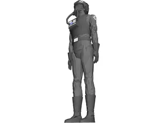 Star Wars Emperial Pilot 3D Model preview