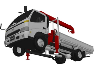 Toyota Toyoace (Tow Crane Truck) (2000) 3D Model preview