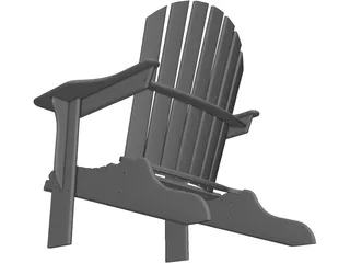 Adirondack Chair 3D Model preview