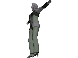 Business Woman 3D Model preview