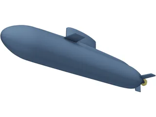 Kilo Class Submarine 3D Model preview