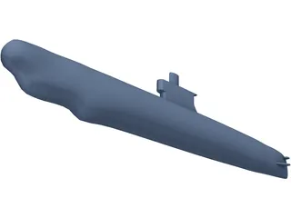 Romeo Class Submarine 3D Model preview