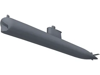 Ming Class Submarine 3D Model preview