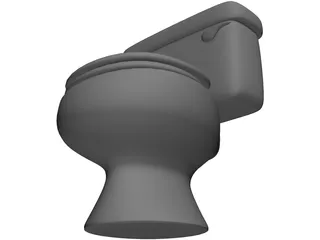 Toilet Bowl Modern 3D Model preview