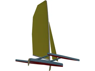 Trimaran 3D Model preview